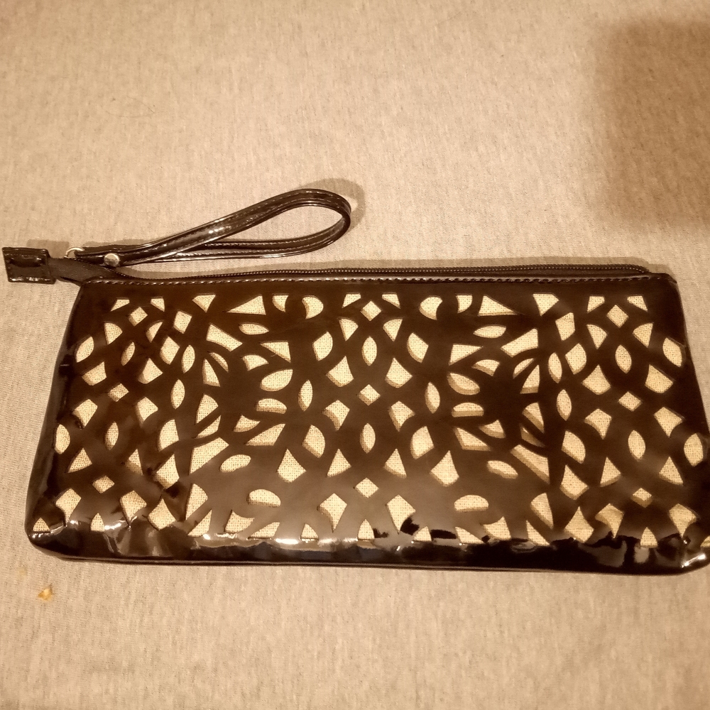 Chic Black and Gold Wristlet Clutch
